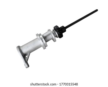 Mechanical  Wheel Speed Sensor Car Isolated On While Background. Spare Parts.