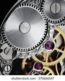 Mechanism Of A Luxury Watch,macro View