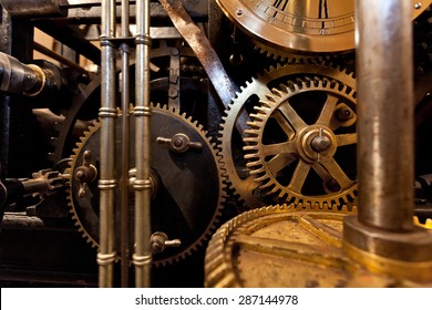 Mechanism Of The Old Clock Tower Inside