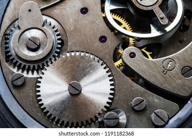 Mechanism Old Mechanical Watches Pendulum Gears Stock Photo 1191182368 ...