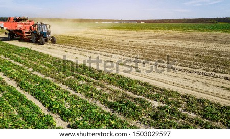 Similar – Image, Stock Photo Machine harvest sugar beet.