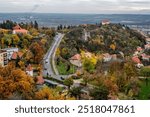 Mecsek mountain in Pecs or Pécs, Hungary in autumn is beautiful and amazing with panorama view.