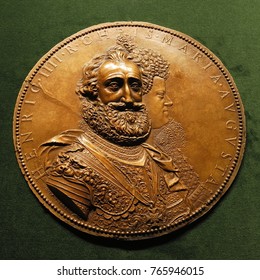Medallion Of Henri IV Le Grand With Marie De Medici