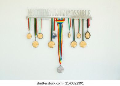 Medals Hanging On A Wall