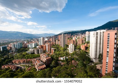 Medellin, Antioquia, Colombia. January 13, 2011: Panoramic Of El Poblado