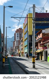 Medellin, Antioquia, Colombia. July 19, 2020: Ayacucho Tramway And University Of Fine Arts.