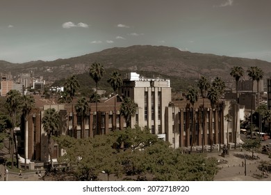 Medellin, Antioquia, Colombia. June 20, 2020. View Of The Antioquia Museum