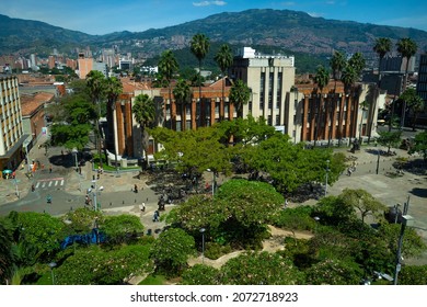 Medellin, Antioquia, Colombia. June 20, 2020. View Of The Antioquia Museum