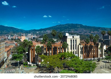 Medellin, Antioquia, Colombia. June 20, 2020. View Of The Antioquia Museum