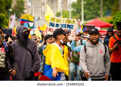 Medellin, Antioquia, Kolumbien. 28. Mai 2021. Demonstrationen in Kolumbien zur Arbeitslosigkeit