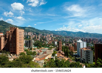 Medellin, Antioquia, Colombia. September 28, 2010: Panoramic Of El Poblado