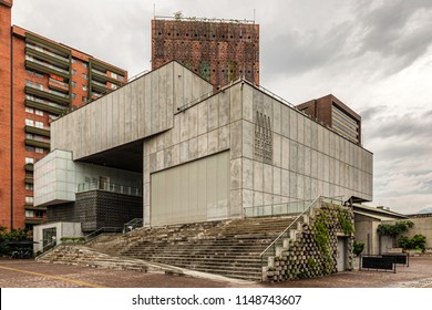 Medellin, Colombia - March 29, 2018: Futuristic Architecture Of The Museum Of Modern Art Building In Medellin, Colombia.