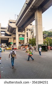 MEDELLIN, COLOMBIA - SEPTEMBER 1: Elevated Transfer San Antonio Station Of Medellin Metro.