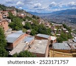  Medellin seen from Metrocable Line L , Parque Arvi, Medellin, Colombia. High quality photo