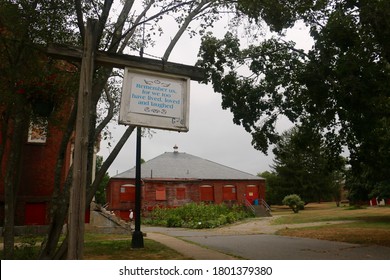 Medfield, MA - August 15 2020: Sign That Reads 