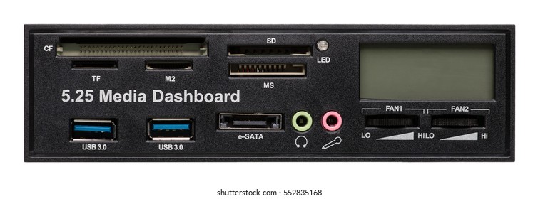 Media dashboard for PC with many types of socket like USB, eSATA, SD and etc