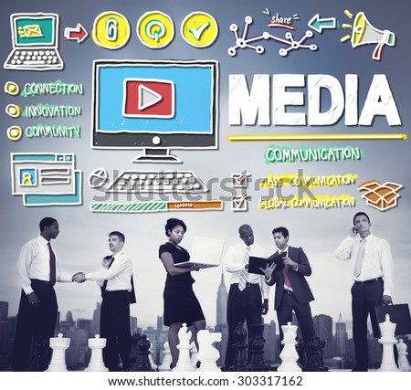 Media Devices Mess Communication Multimedia Concept