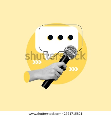 Media interview, speech bubble, microphone, professional interview, famous interview, interview, hand with microphone, dialogue, chat, dialogue, speech bubble, podcast, Journalist, Journalism, Media
