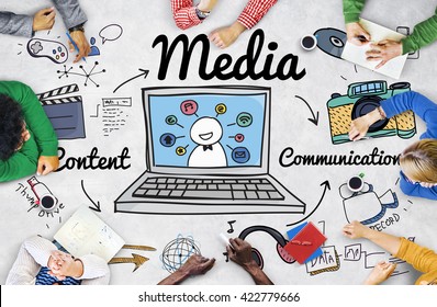 Media Multimedia Social Media Online Concept - Shutterstock ID 422779666