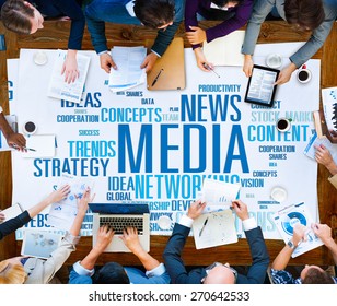Media Social Media Network Technology Online Concept - Shutterstock ID 270642533