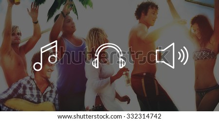 Media Song Music Musical listening Play Concept