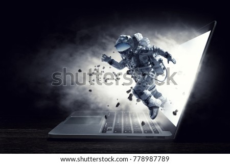 Media technology in space. Mixed media
