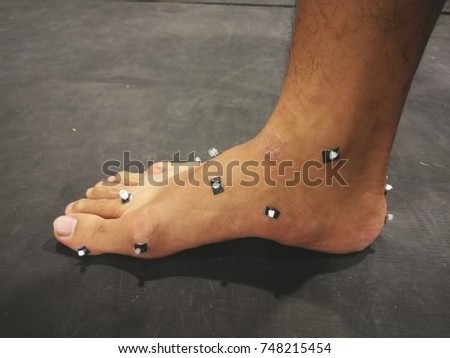 medial view foot markers motion kinematic