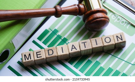 Mediation in law of alternative settlement of disputes and conflicts before trial closeup. Pretrial settlement of disputes and conditions for their resolution concept - Shutterstock ID 2159733945