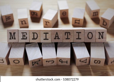 Mediation Word In Wooden Cube