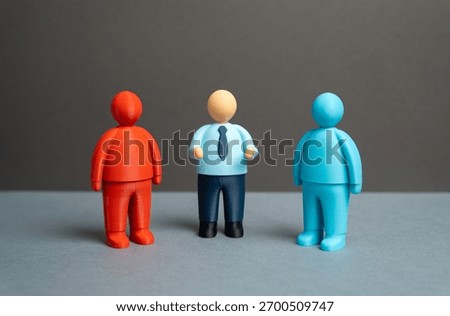 The mediator resolves the conflict between the parties and helps find a compromise. Negotiation, and peaceful conflict resolution. Diplomacy, legal mediation, business ethics, relationship counseling.