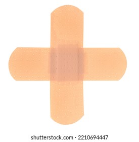 Medical Adhesive Plaster Isolated On White Background. 