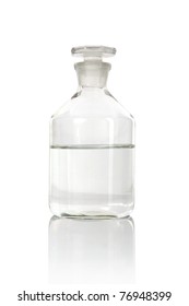 Medical Alcohol Bottle With Liquid Inside-half Full