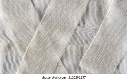 Medical Bandage Background And Texture, Top View