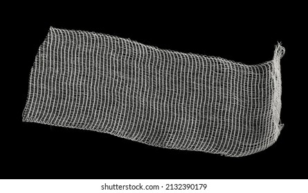 Medical Bandage Isolated On Black 