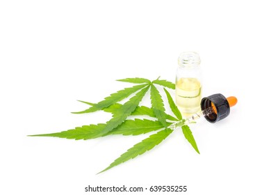  Medical Cannabis ( Marijuana ) Oil  Isolated On White Background