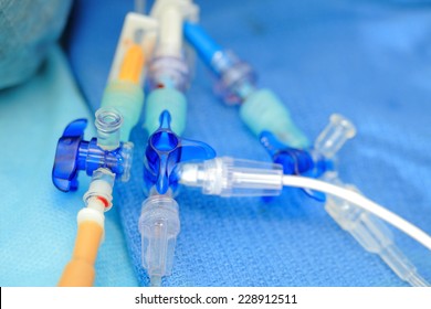 Medical Catheter Close To The Patient