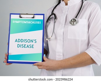 Medical concept about ADDISON'S DISEASE with inscription on the piece of paper.