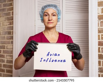 Medical concept about Avian Influenza Bird Flu Avian Influenza with sign on the piece of paper.