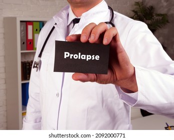 Medical Concept About Prolapse Pelvic Organ With Phrase On The Piece Of Paper.
