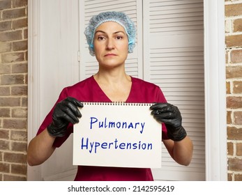 Medical concept about Pulmonary Hypertension with sign on the sheet.