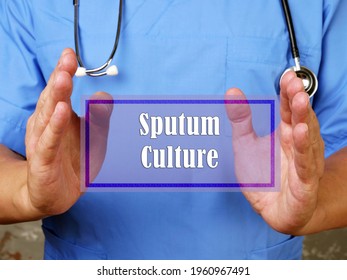 Medical Concept About Sputum Culture With Phrase On The Page.
