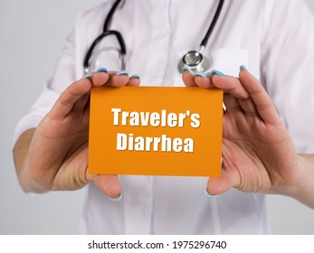 Medical Concept About Traveler's Diarrhea With Inscription On The Page.
