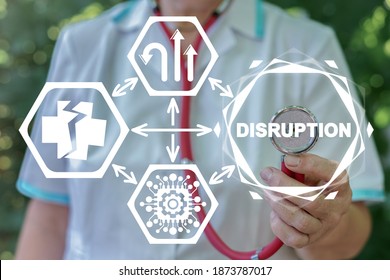 Medical Concept Of Disruption. Disruptive Health Innovation Technology.