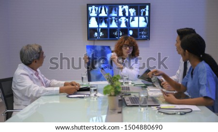 Medical concept. Medical concept. Doctors are meeting together in the office. 4k Resolution.
