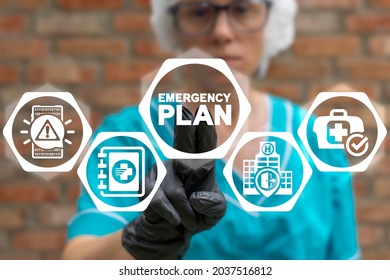 Medical concept of emergency plan. Emergency preparedness of the hospital.