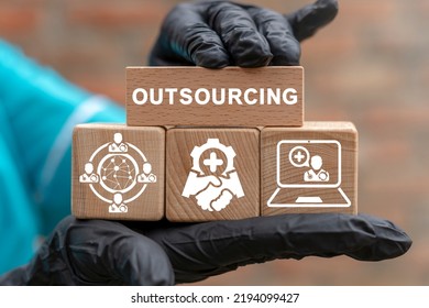 Medical Concept Of Outsourcing. Healthcare Outsource Nearshore Workforce.