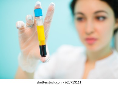 Medical Cosmetology Blood Plasma In Vitro Keeps The Doctor