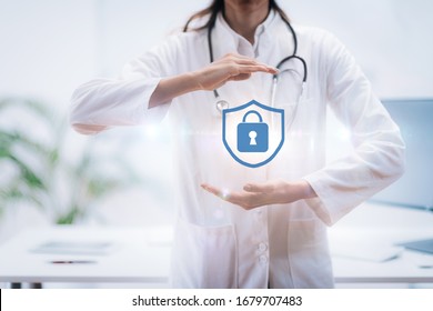 Medical Data Privacy Concept. Sign