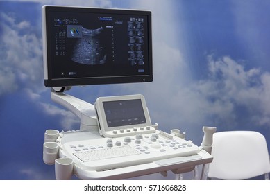 Medical Diagnostic Equipment Closeup With Cyrillic Letters 