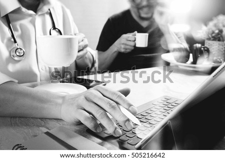 Similar – Image, Stock Photo young startup employees discuss at their desks